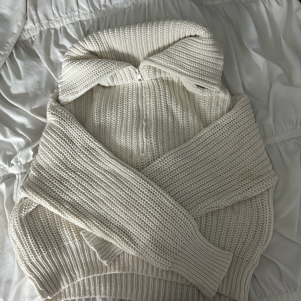 american eagle quarter zip sweater